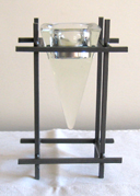 Candeliere ferro vetro
